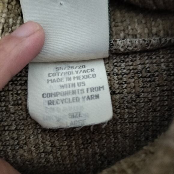 4430) Green Brand Recycled Sensegal Yarn Tan Full Zip High Neck Vest Large - Picture 8 of 9